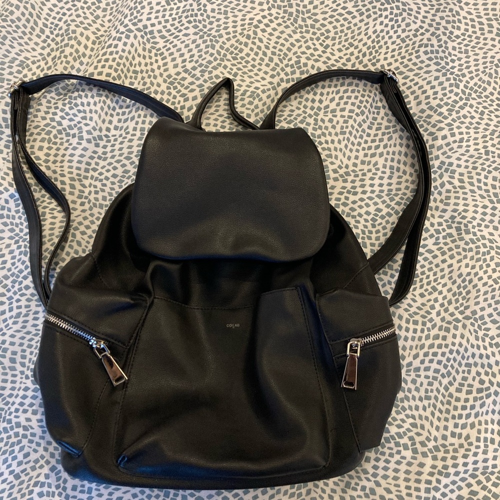 Black Co-Lab Vegan Leather Alex Backpack